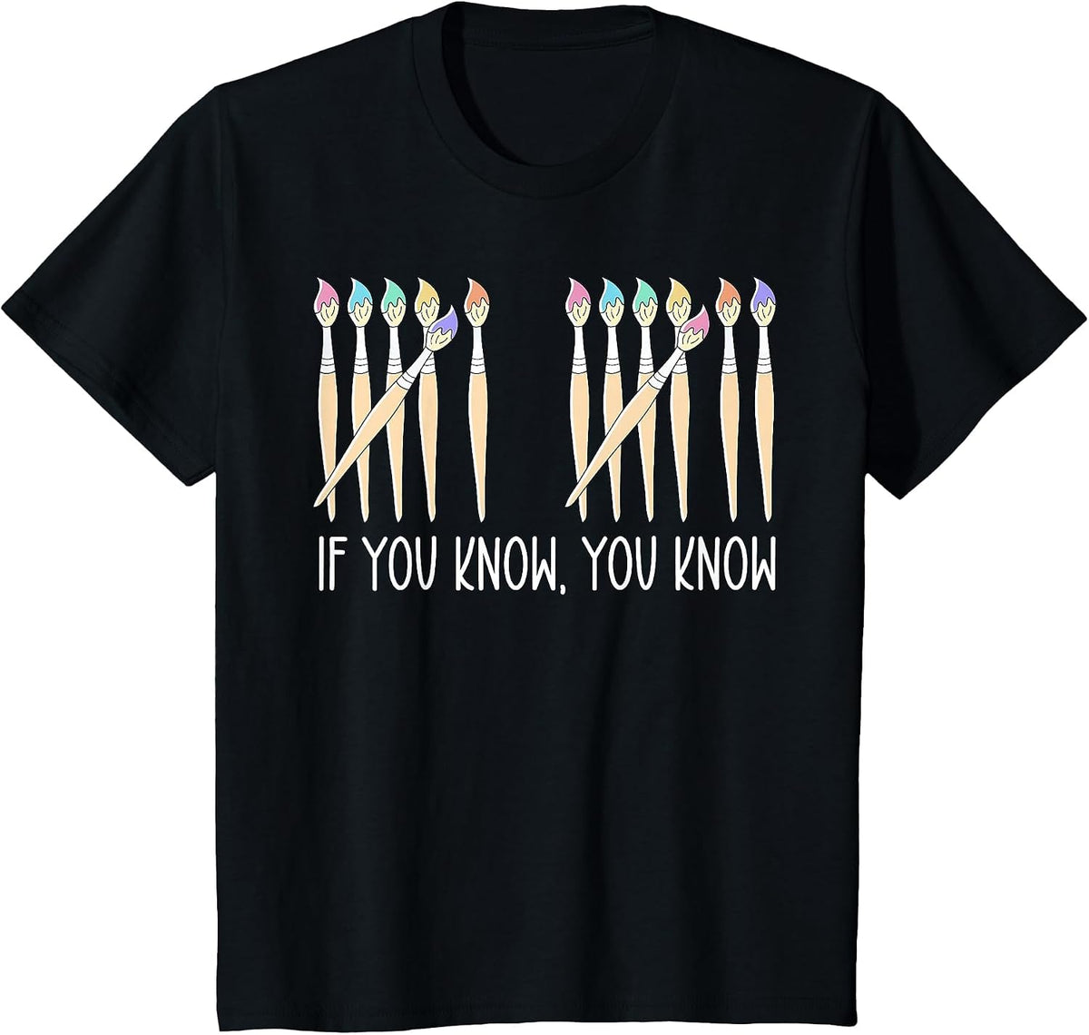 If You Know You Know Art Teachers Students 67 Six Seven Meme T-Shirt - Black