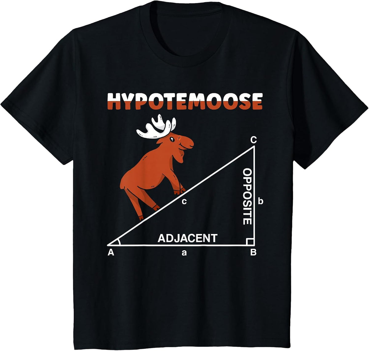 Hypotemoose Mathematics Teacher Mathematician Math Geek T-Shirt - Black