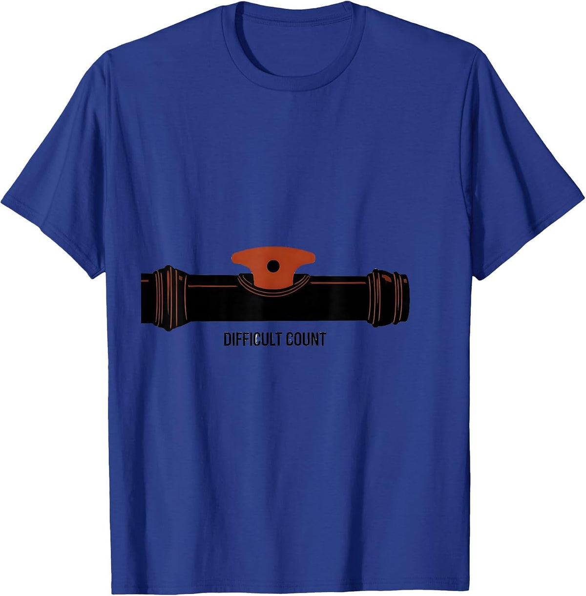 Difficult Count Funny Flute Musician Humor Music Lover Gift T-Shirt - Royal Blue
