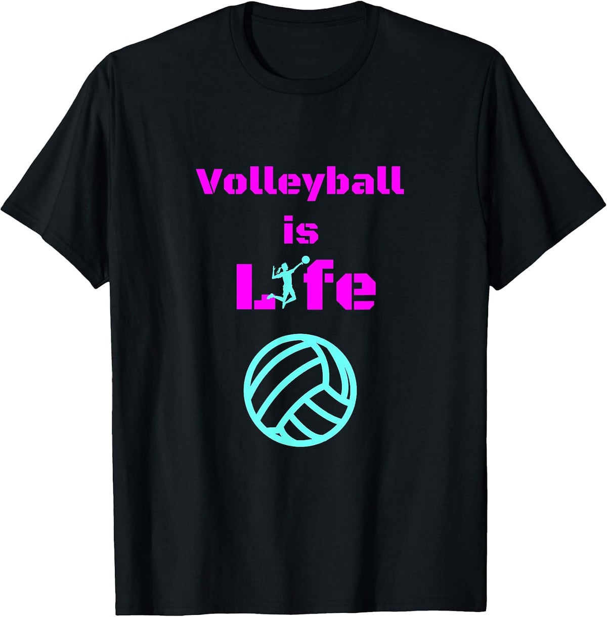 Volleyball is Life Tee Shirt T-Shirt - Black