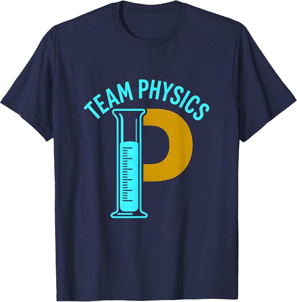 Men's Team Physics STEAM Teacher Science Tech STEM Pride T-Shirt - Navy Blue