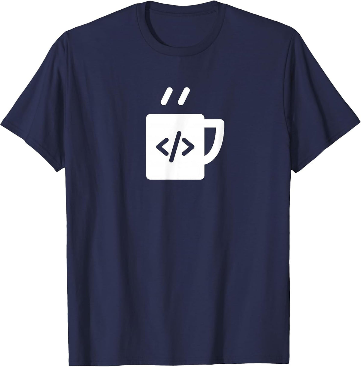 Javascript Code Coffee Developer Programmer T-Shirt - Navy Blue