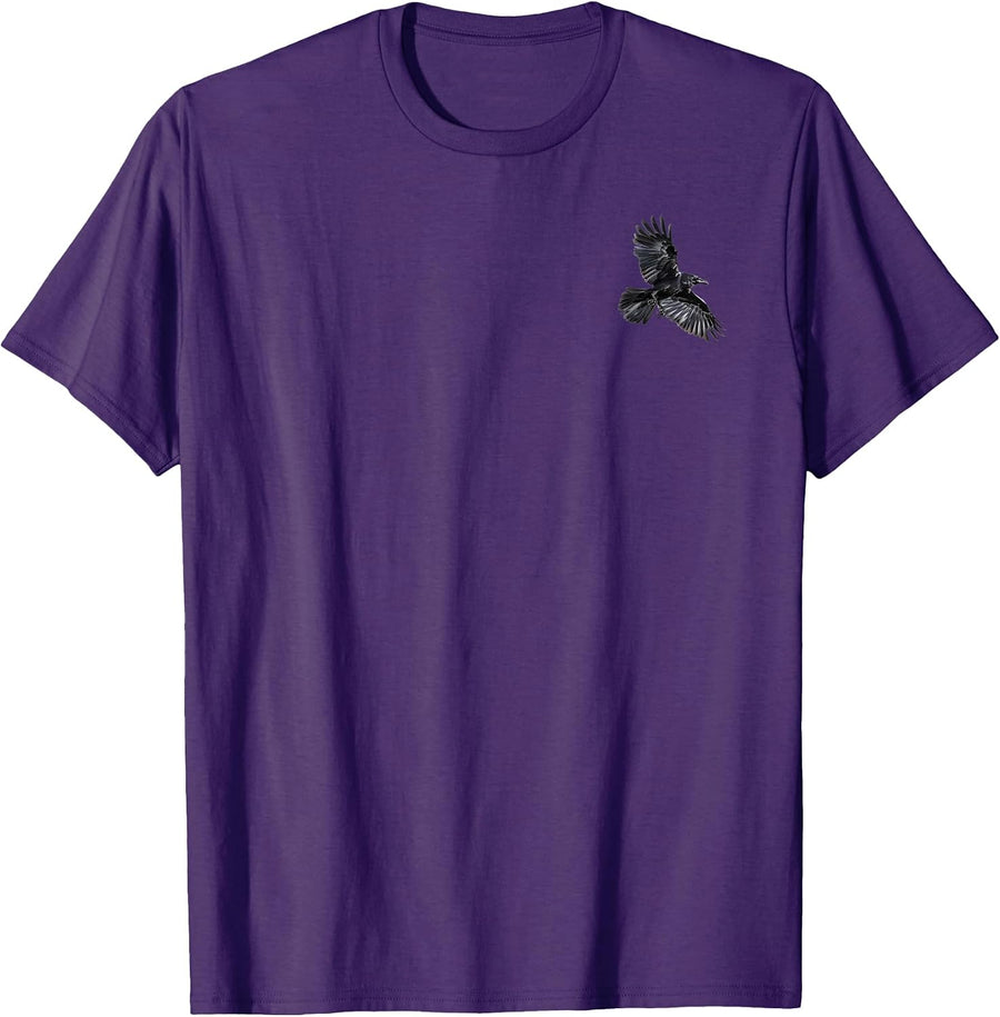 Black Crow Raven Bird in the Pocket Bird Lover Tee T-Shirt, Men, Black, Small - As Pictured
