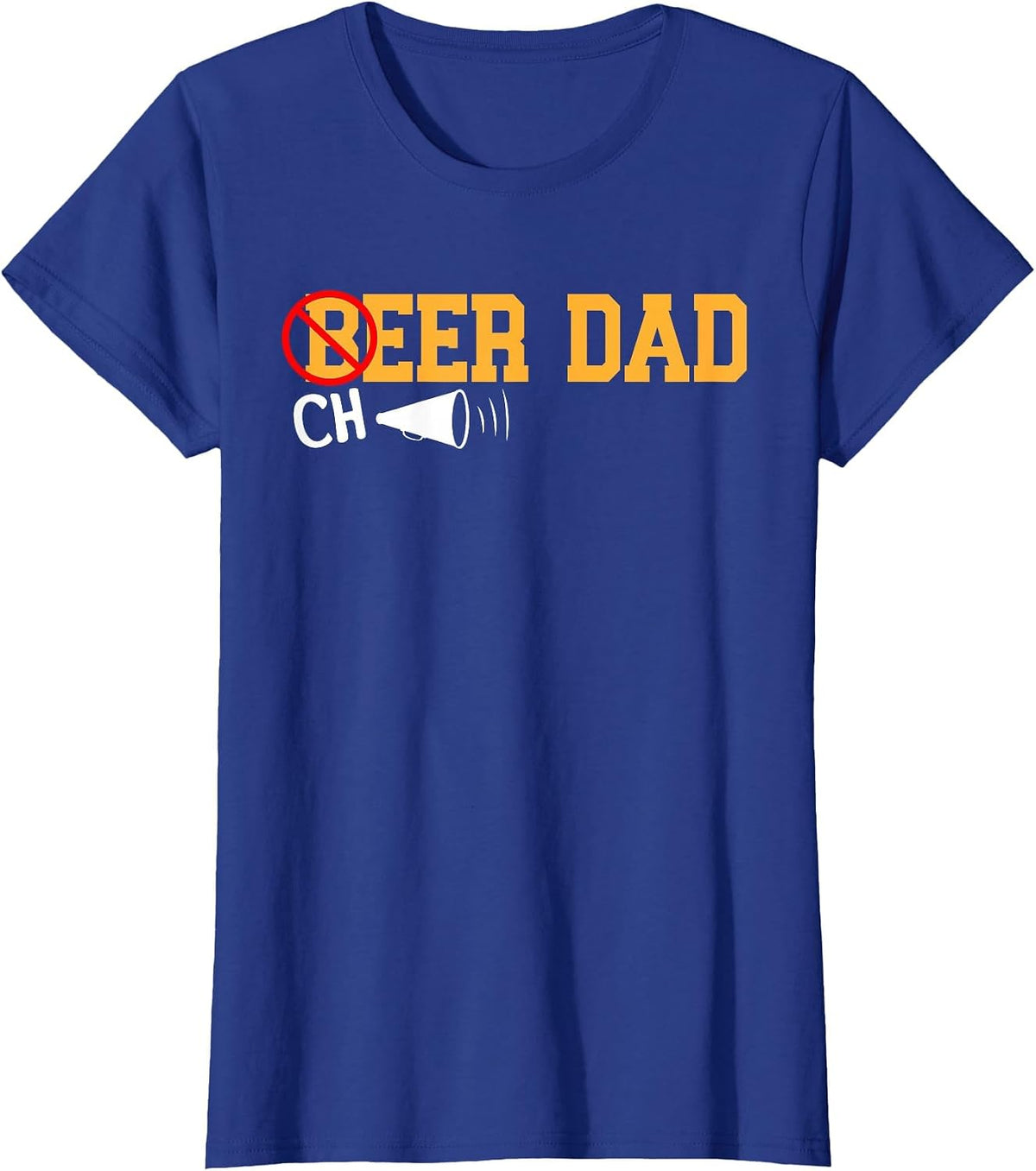Cheerleader Dad Beer Cheerleading Cheer Dad T-Shirt - Royal Blue