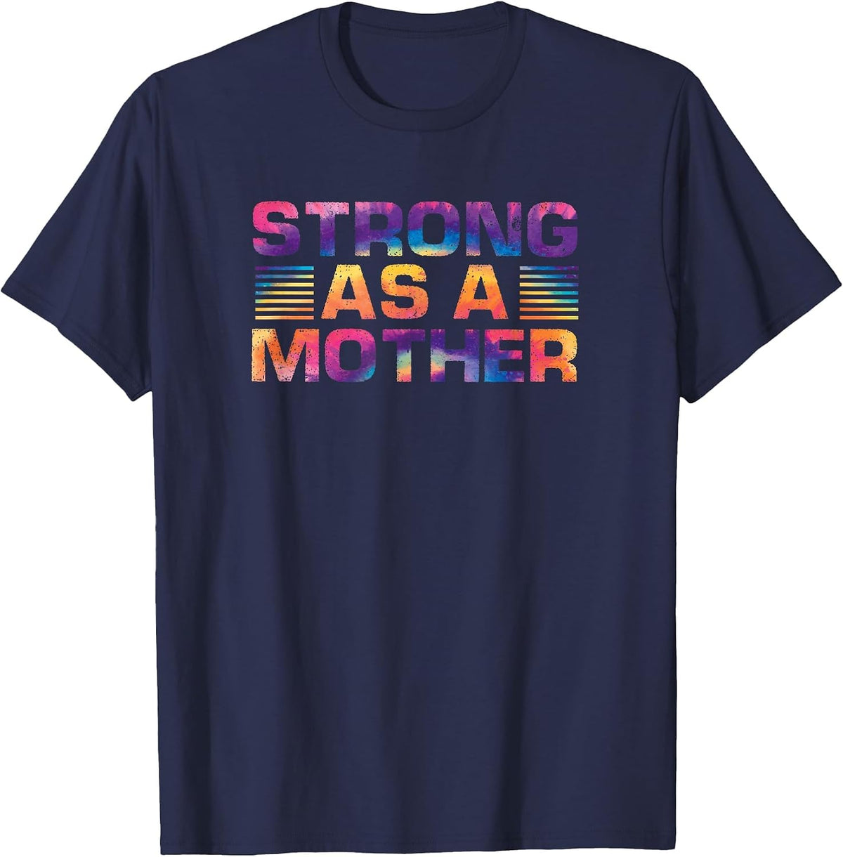 Strong As A Mother Strong Like Mom Mothers Day Workout Mom T-Shirt - Navy Blue