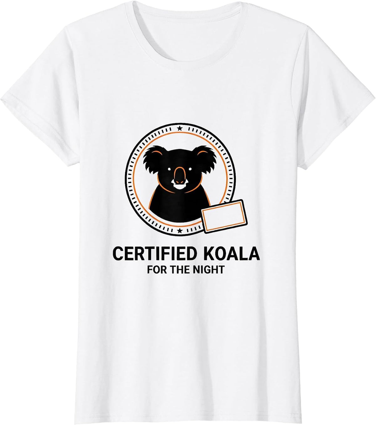 Certified Koala For The Night Funny Halloween Pun Animal T-Shirt - White