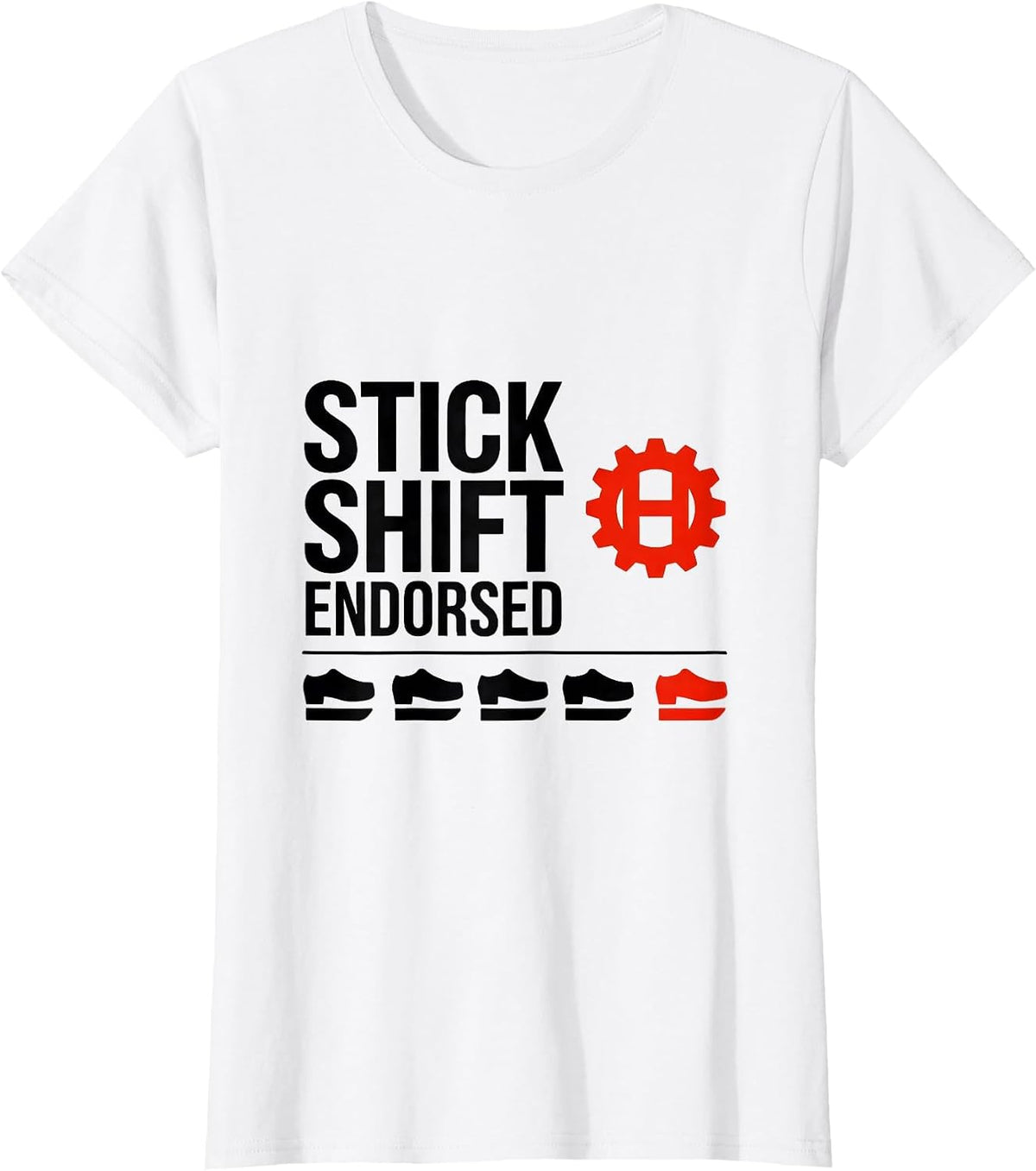 Stick Shift Endorsed Swiss International Car Guy Mechanic T-Shirt - White