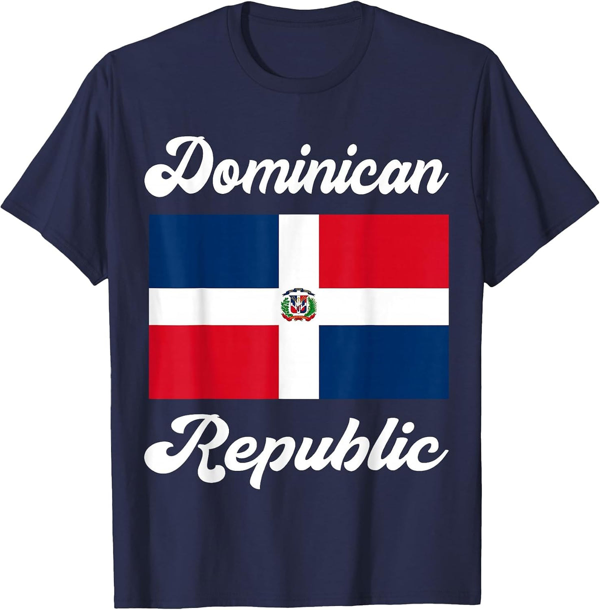 Dominican Republic Flag Pride T Shirt T-Shirt - Navy Blue