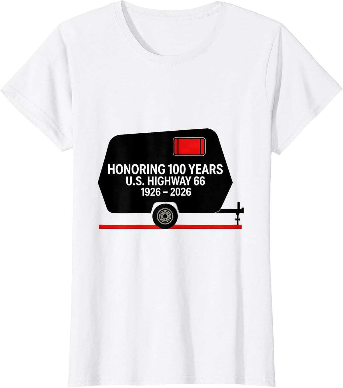 Honoring 100 Years — U.S. Highway 66 — 1926-2026 Vintage T-Shirt - White