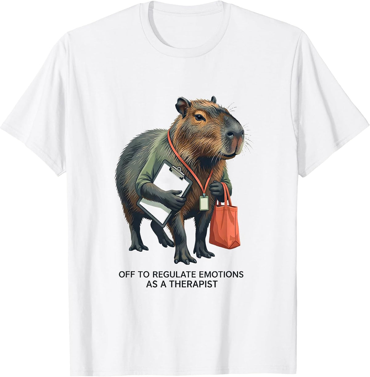 Off To Regulate Emotions As A Therapist Funny T-Shirt - White