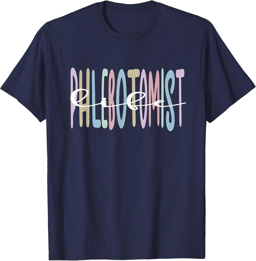 Best Phlebotomist Life Phlebotomy T-Shirt - Navy Blue