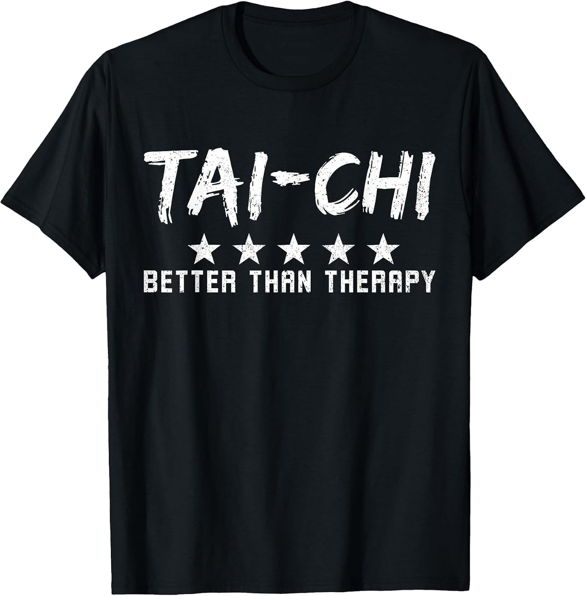 Tai-Chi Better Than Therapy Funny Tai Chi T-Shirt - Black