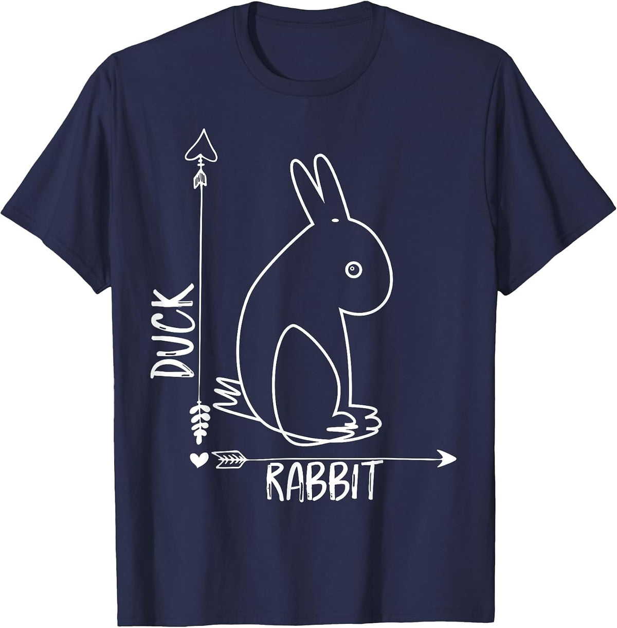 Funny Science Nerd Physics Math Geek Teacher Rabbit Duck T-Shirt - Navy Blue