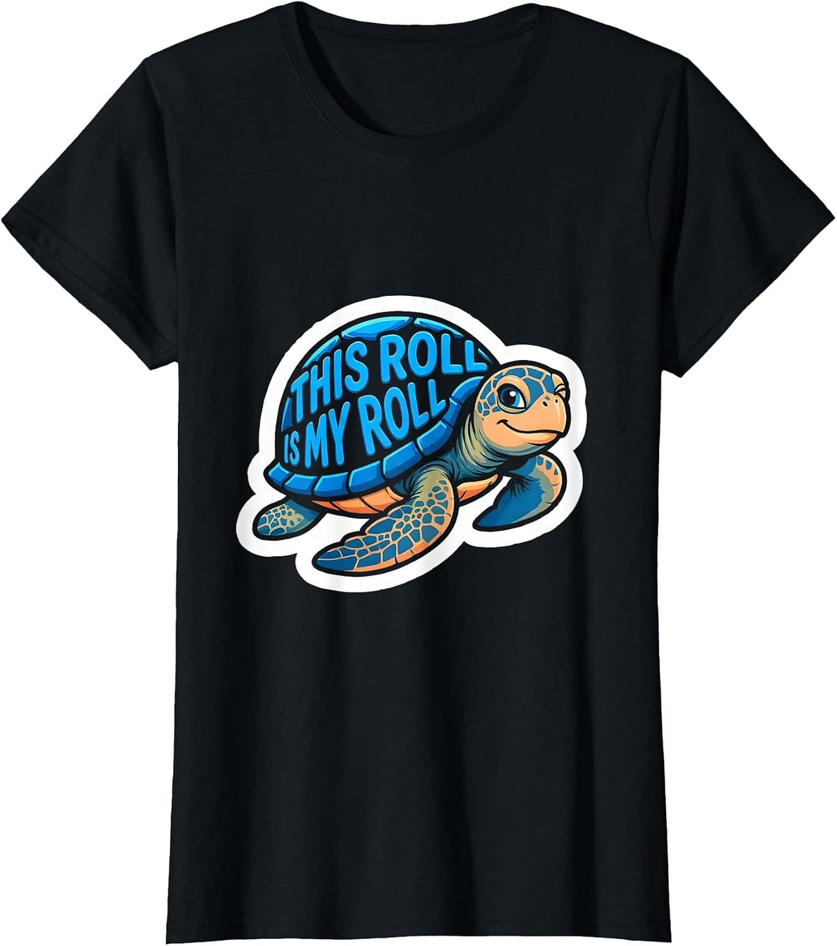 This Roll Is My Roll Funny Sea Turtle Lover Summer Vacation T-Shirt - Black