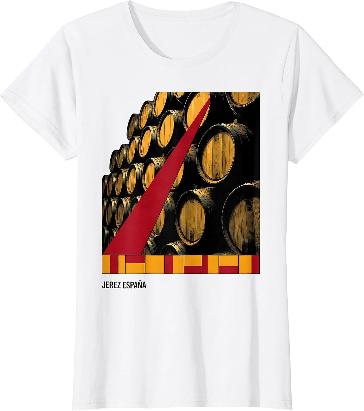 Women's Jerez España Constructivist Poster Spanish City Souvenir T-Shirt - White