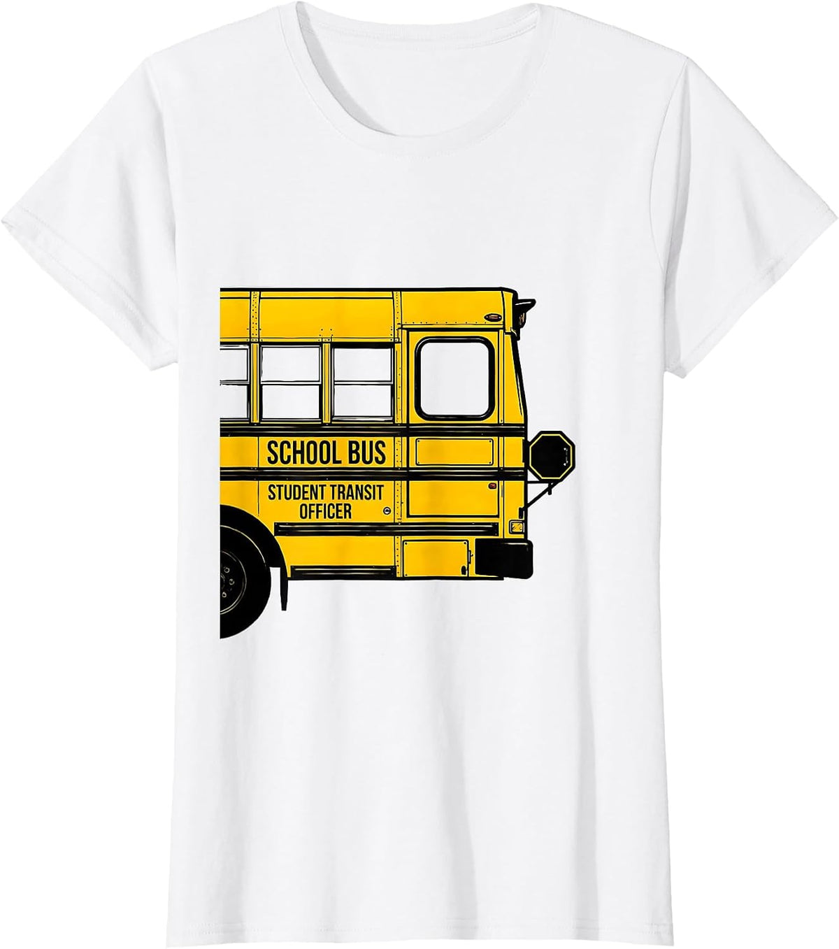 School Bus Student Transit Officer Funny School Bus Driver T-Shirt - White