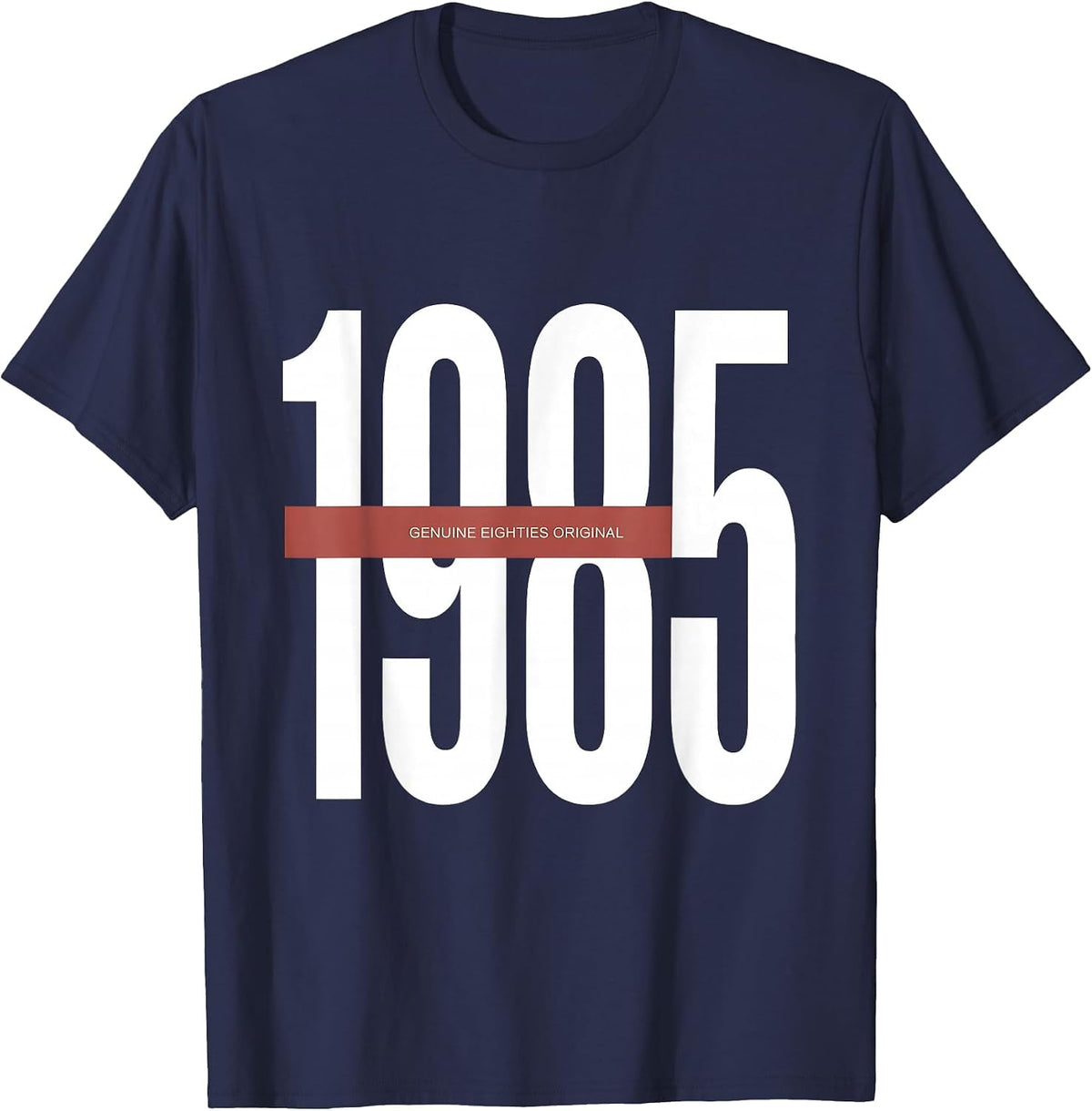 1985 Genuine Eighties Original Retro Design T-Shirt - Navy Blue