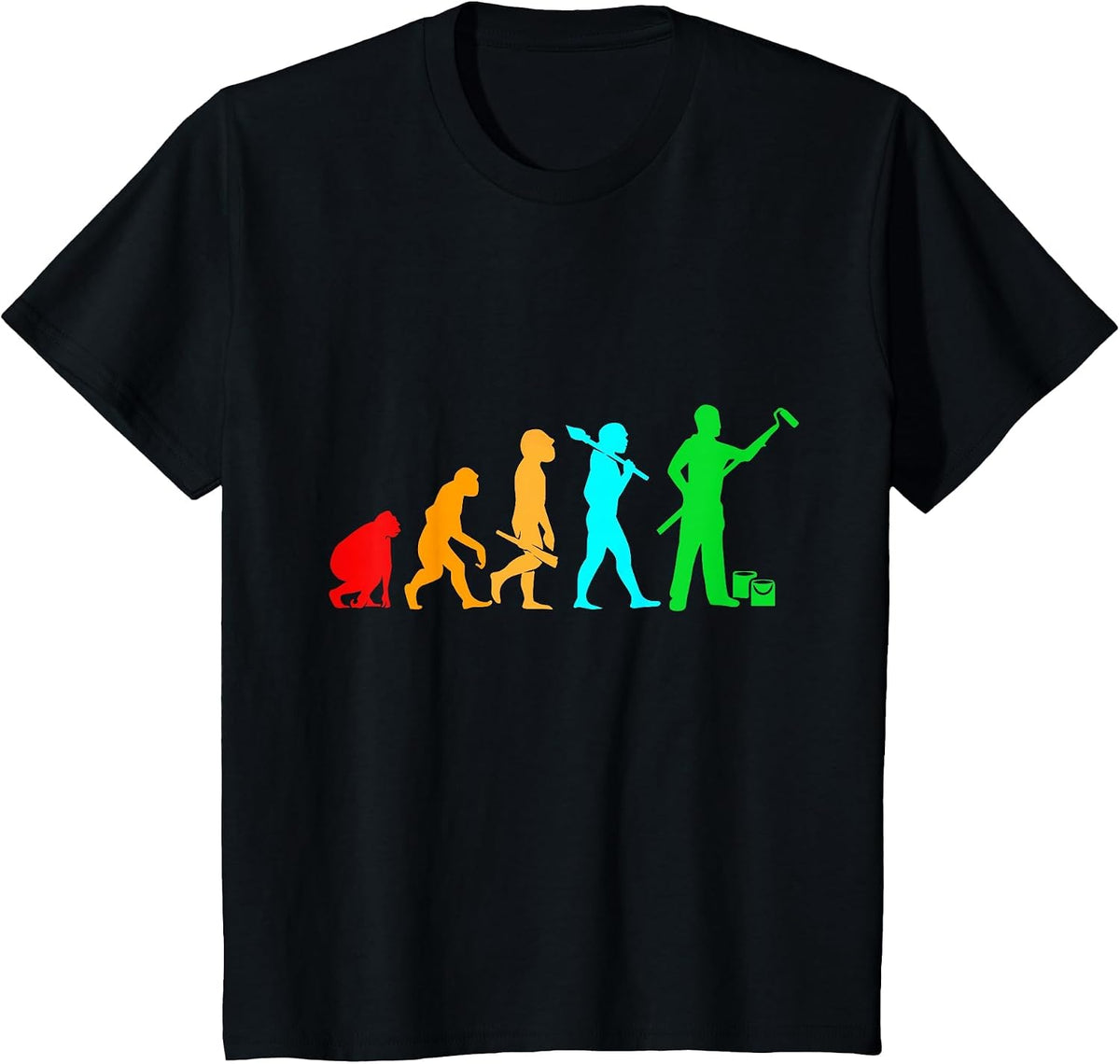Evolution Paint Artist House Painter for Men T-Shirt - Black