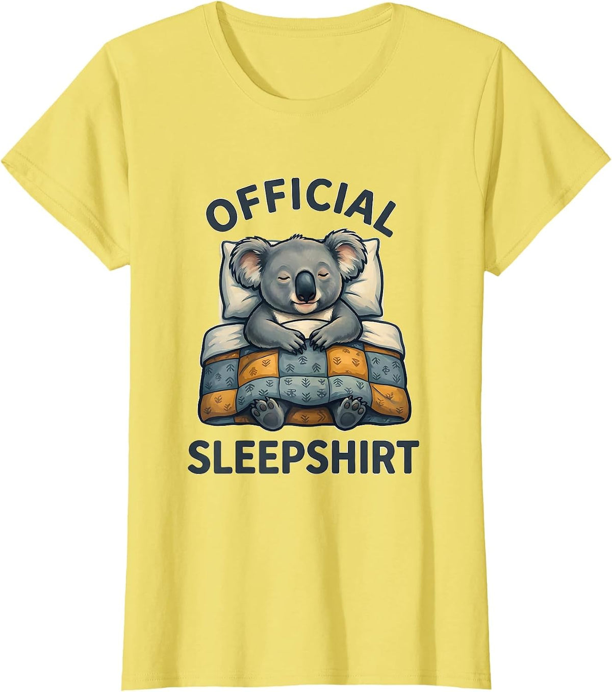 Official Sleepshirt Cute Koala Animal Lover Cozy Humor T-Shirt - Lemon Yellow