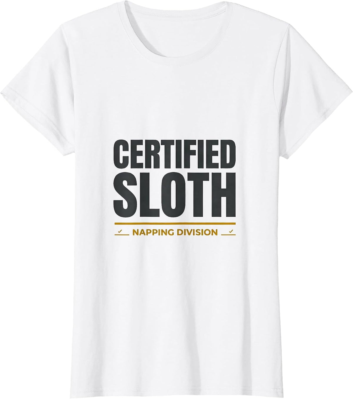 Women's Certified Sloth Napping Division Funny Sloth Humor Gift T-Shirt - White
