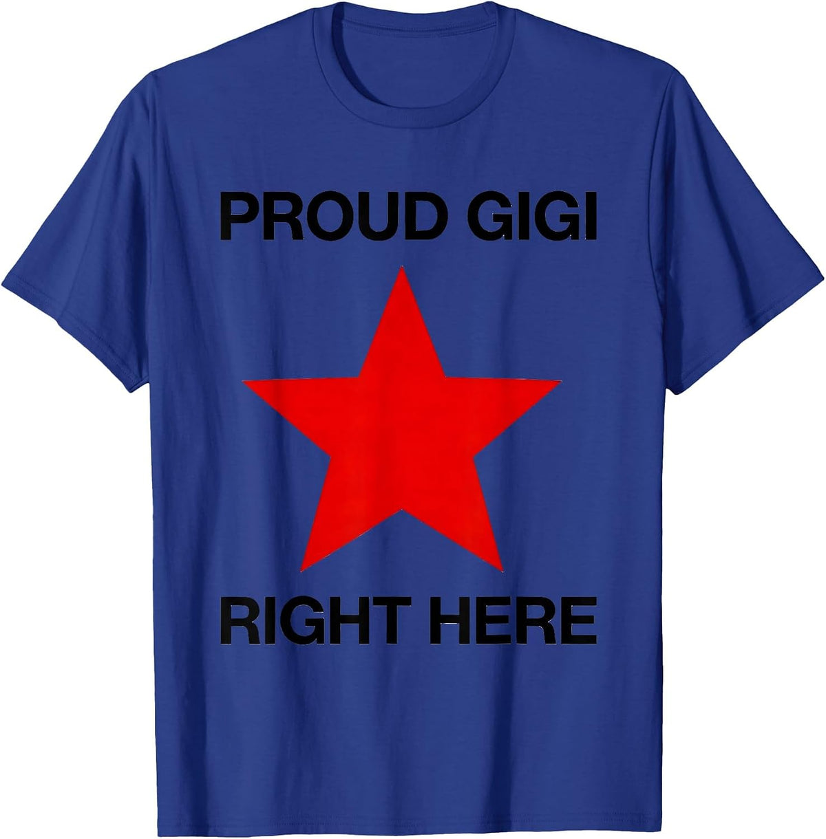 Proud Gigi Grandma Gift Design T-Shirt - Royal Blue