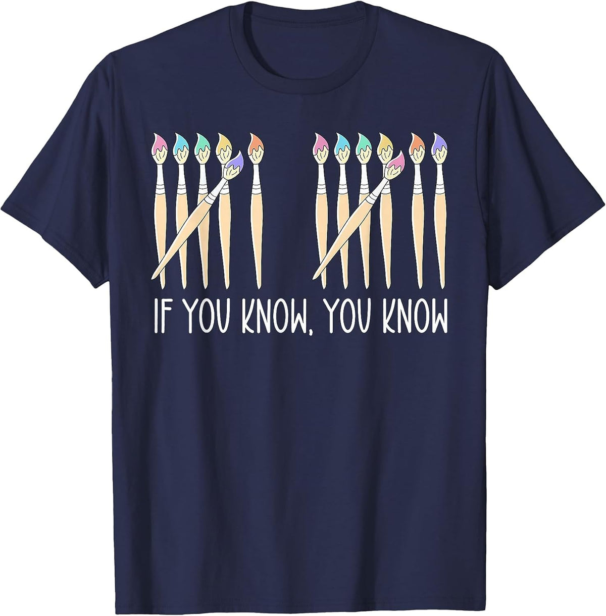 If You Know You Know Art Teachers Students 67 Six Seven Meme T-Shirt - Navy Blue