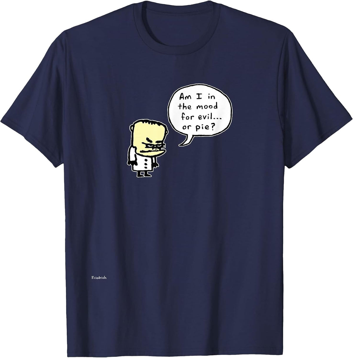 Evil or Cake Dr. Strangegutt T-Shirt - Navy Blue