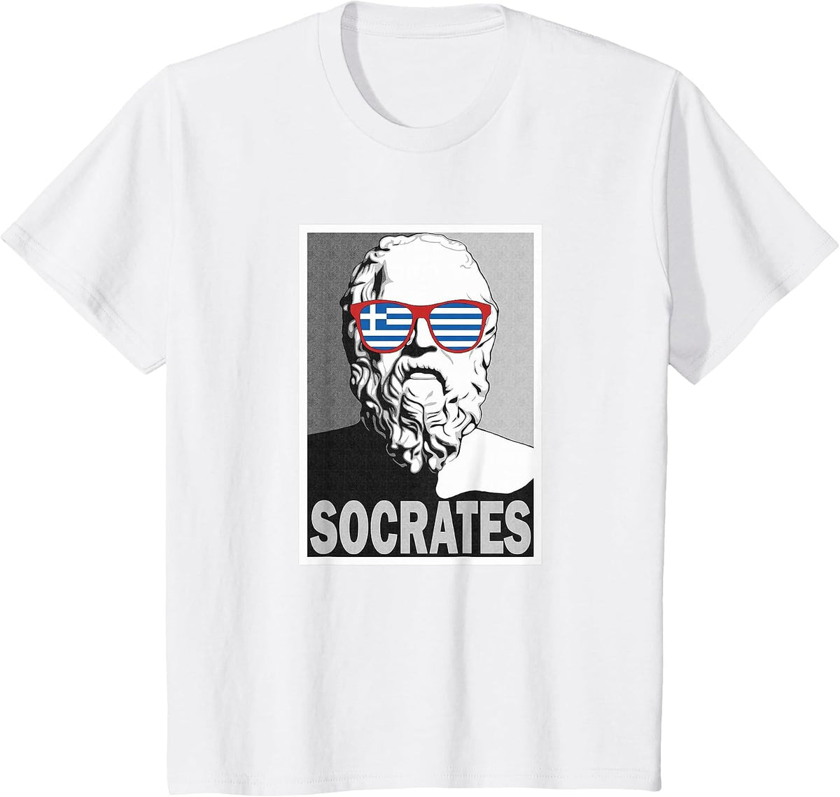 Socrates Ancient Greek Graphic Poster Style T-Shirt T-Shirt - White