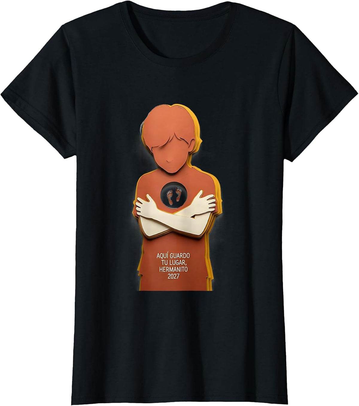 Aquí guardo tu lugar, hermanito 2027 Hermano Mayor Spanish T-Shirt - Black