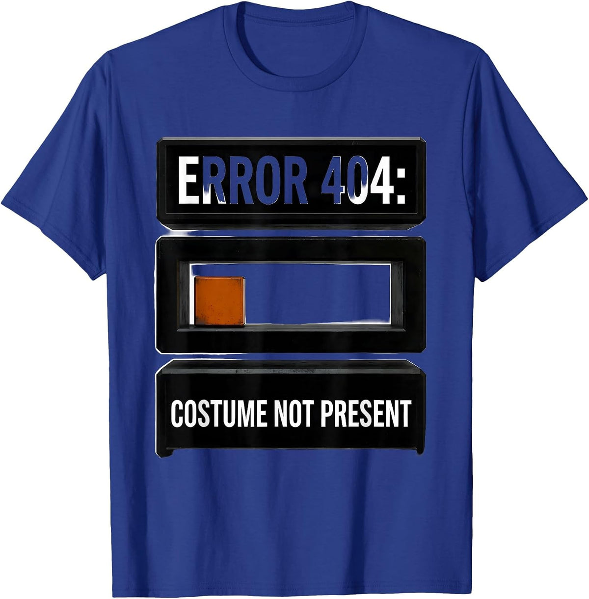Error 404 Costume Not Present Funny Lazy Halloween T-Shirt - Royal Blue
