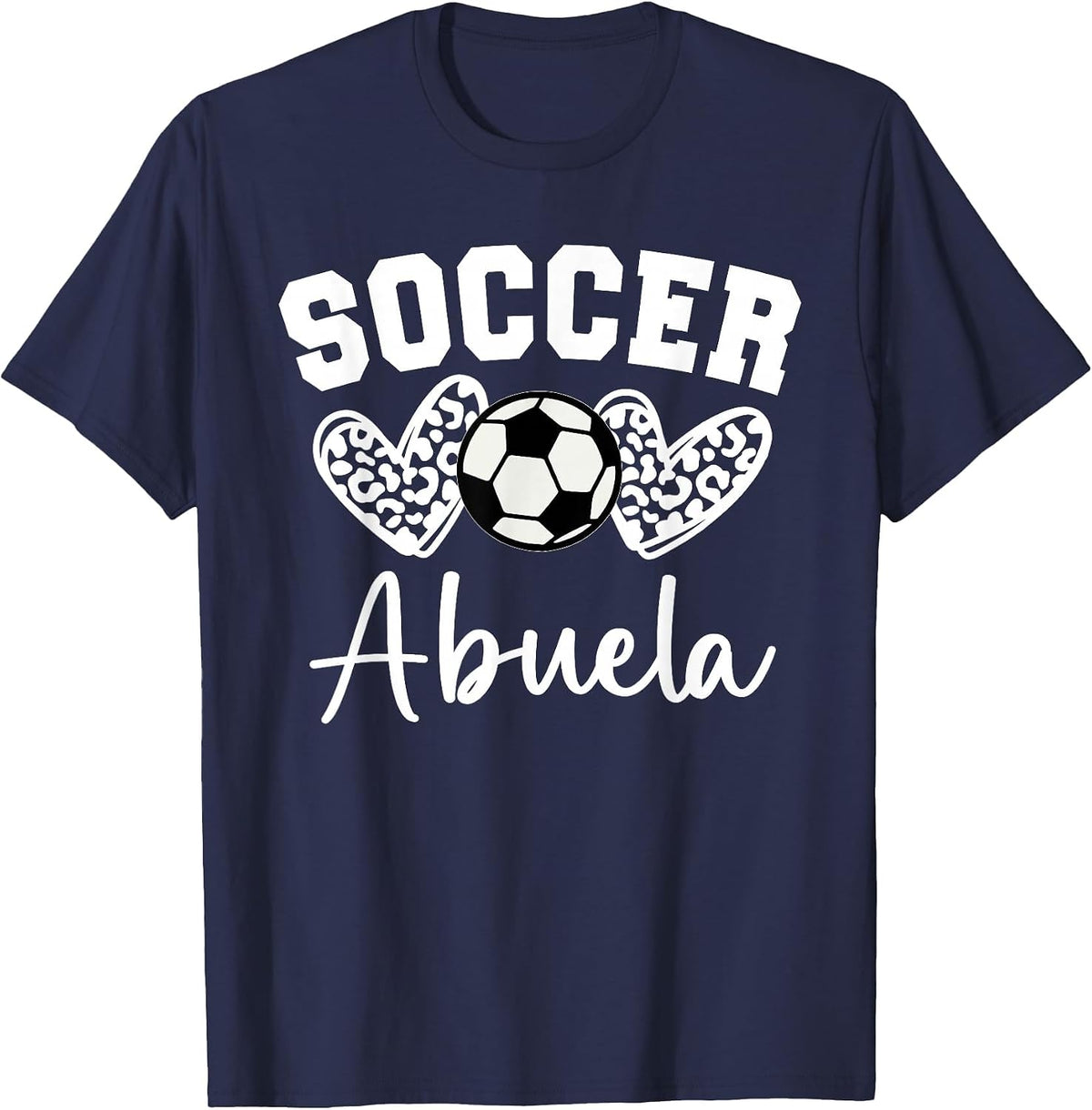 Soccer Abuela Matching Family Soccer T-Shirt - Navy Blue