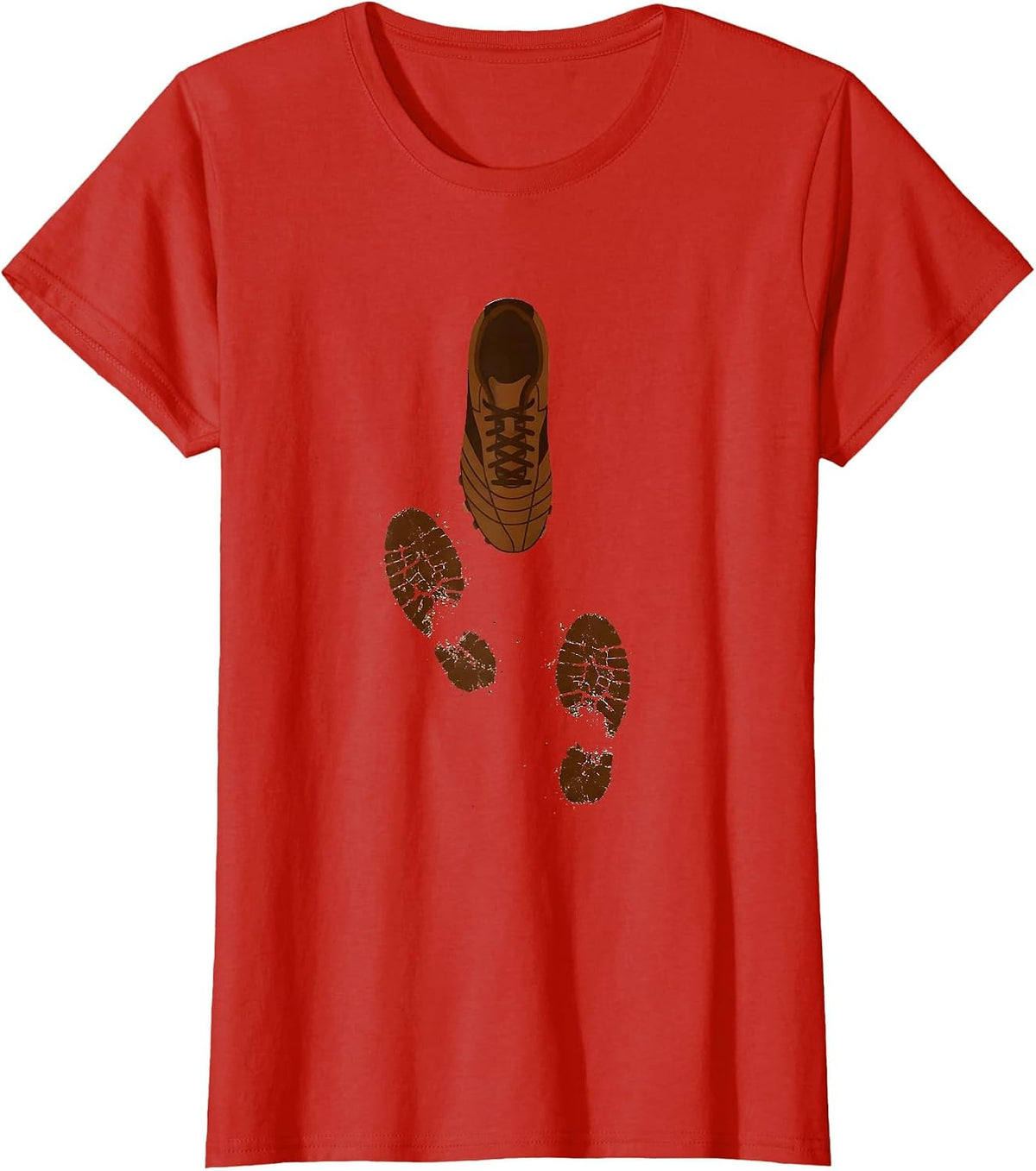 Soccer Dad Muddy Cleats Graphic Design T-Shirt - Red