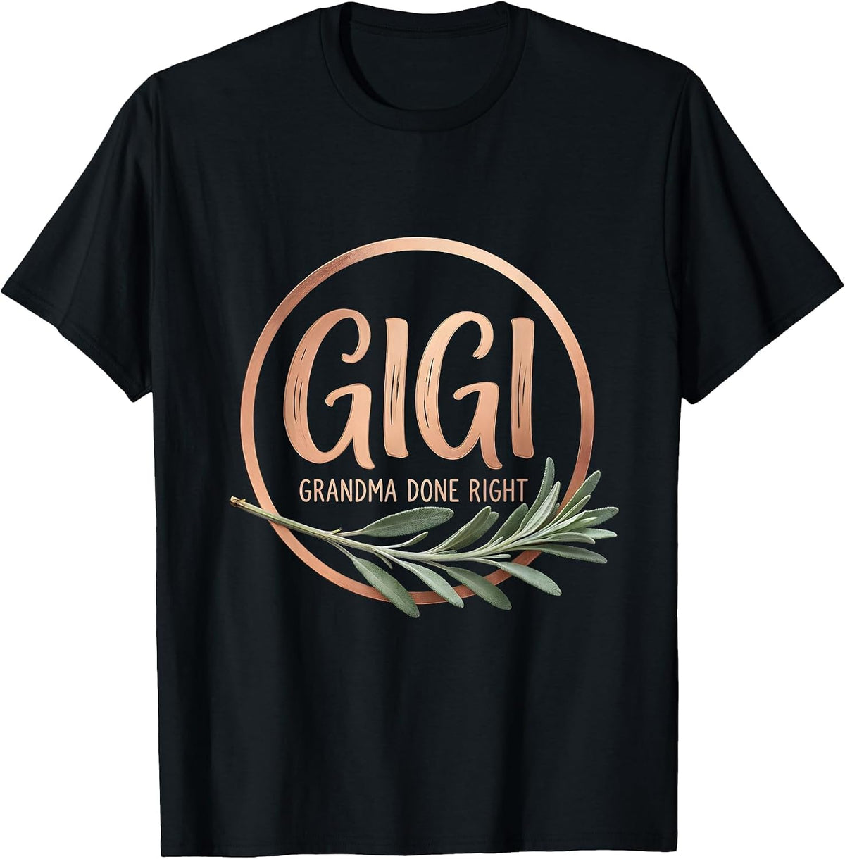 Men's Gigi Grandma Done Right Boho Funny Gift for Grandkids T-Shirt - Black