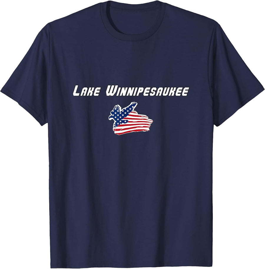 Lake Winnipesaukee - New Hampshire, USA T-Shirt - Navy Blue