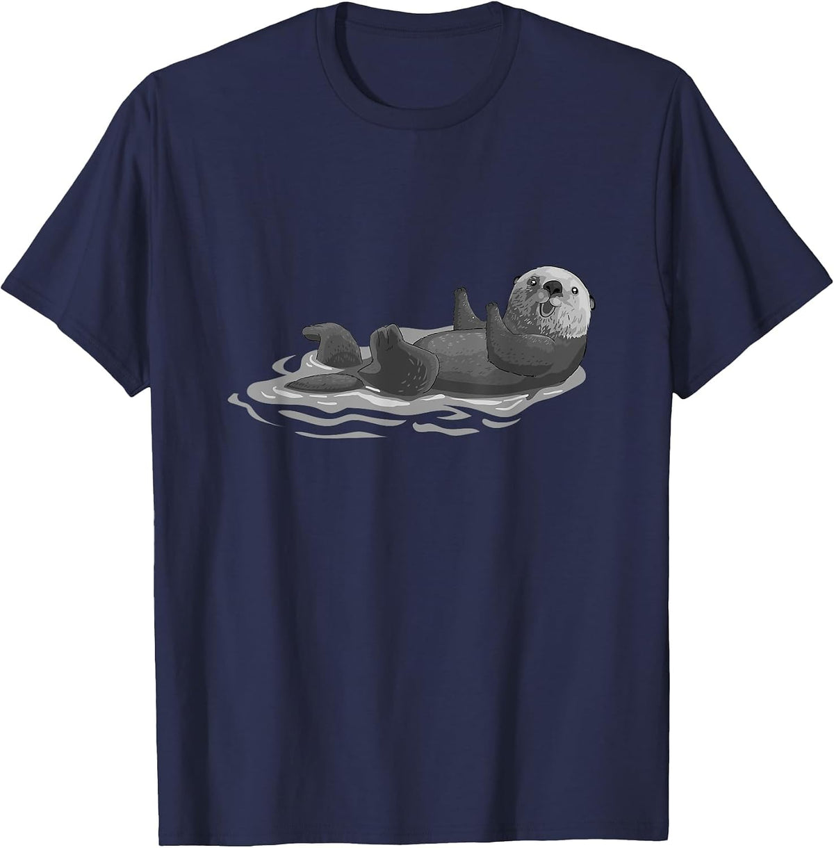 Floating Otter T-Shirt - Navy Blue