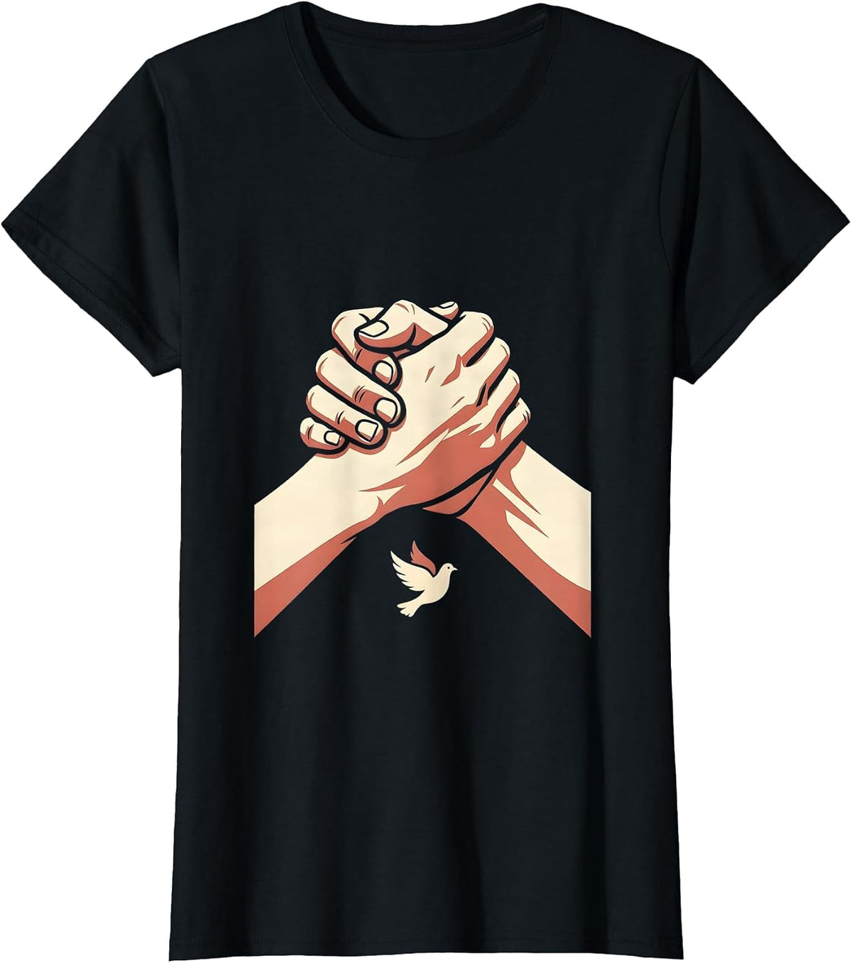 Social Worker Helping Hands Graphic Design T-Shirt - Black
