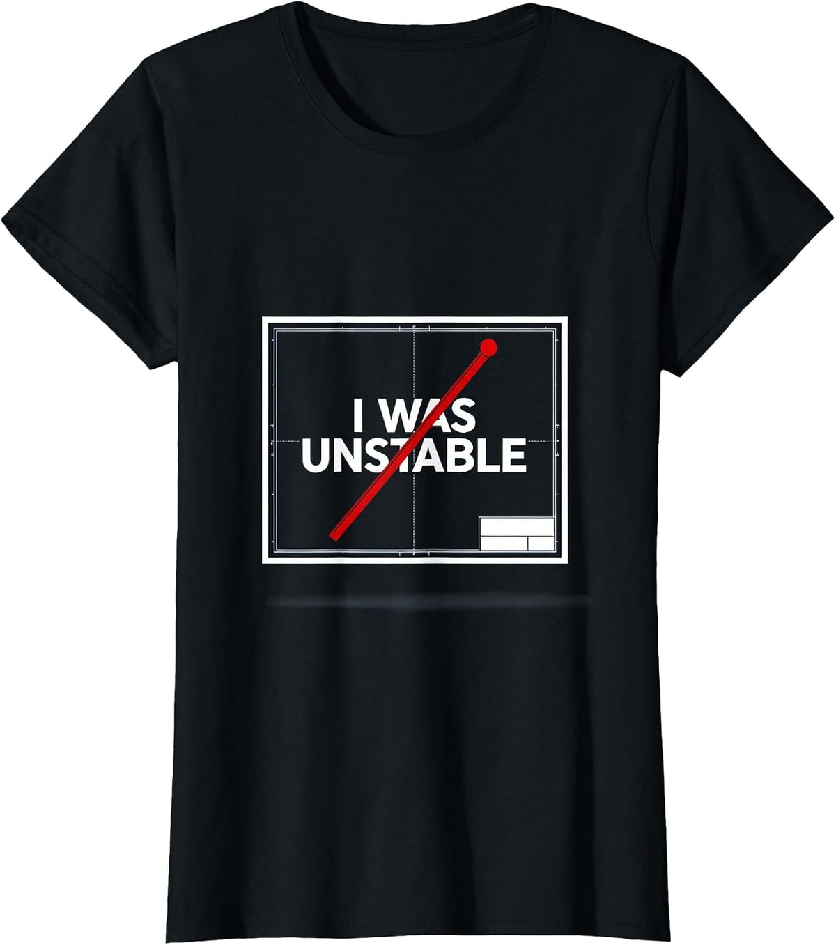 I Was Unstable Sarcastic Physics Joke Science Enthusiast T-Shirt - Black