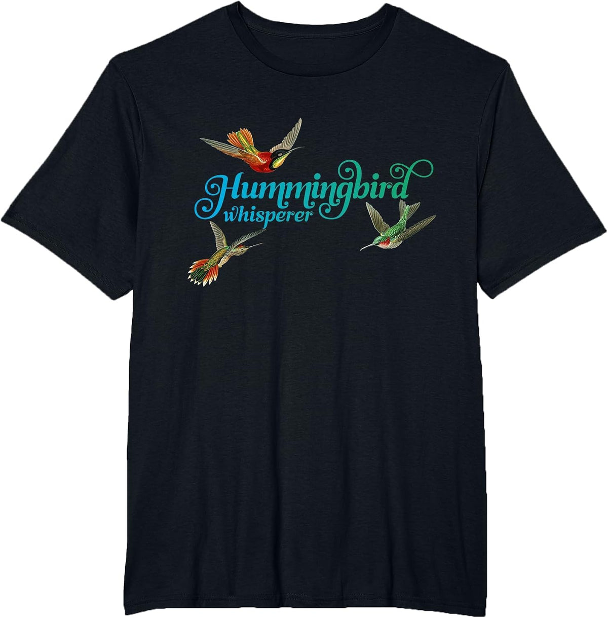Hummingbird Whisperer T-Shirt Hummingbird Lover Bird Tee T-Shirt - Black