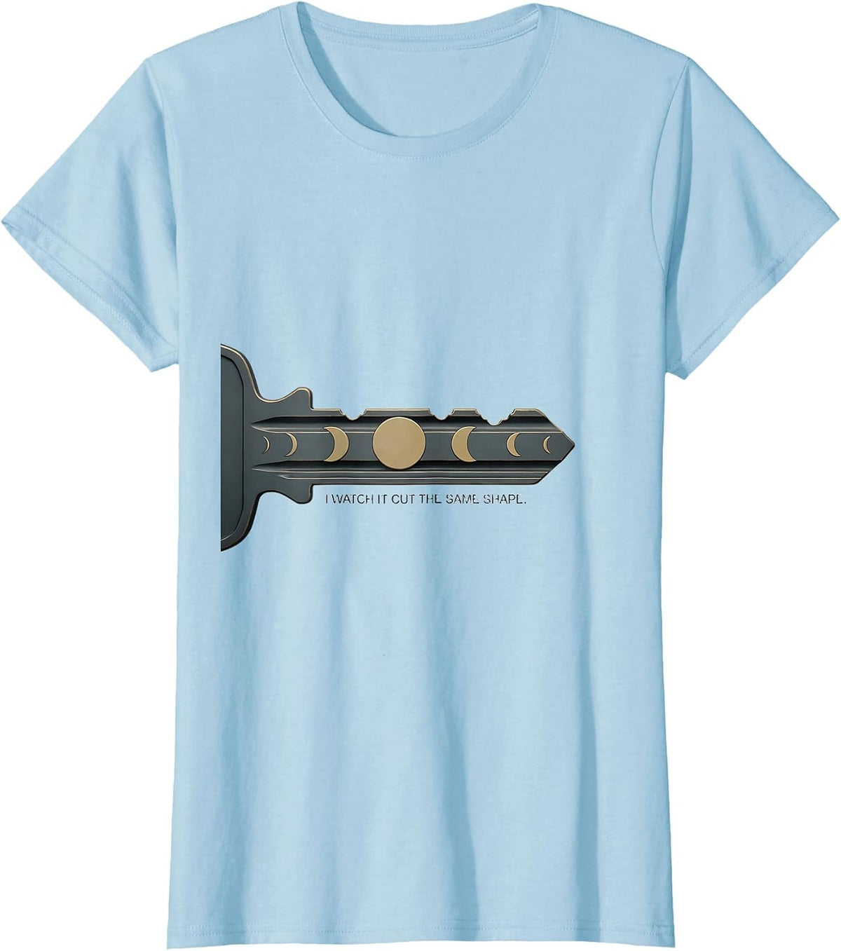 I Watch It Cut The Same Shape Astronomy Lunar Cycle T-Shirt - Baby Blue