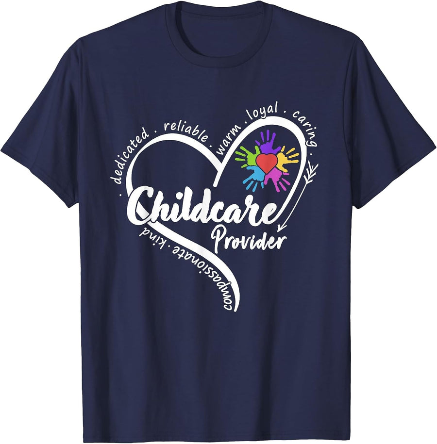Childcare Provider Daycare Director School Teacher T-Shirt - Navy Blue