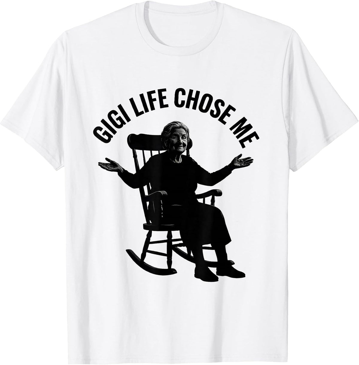 Men's Gigi Life Chose Me Grandma Design T-Shirt - White