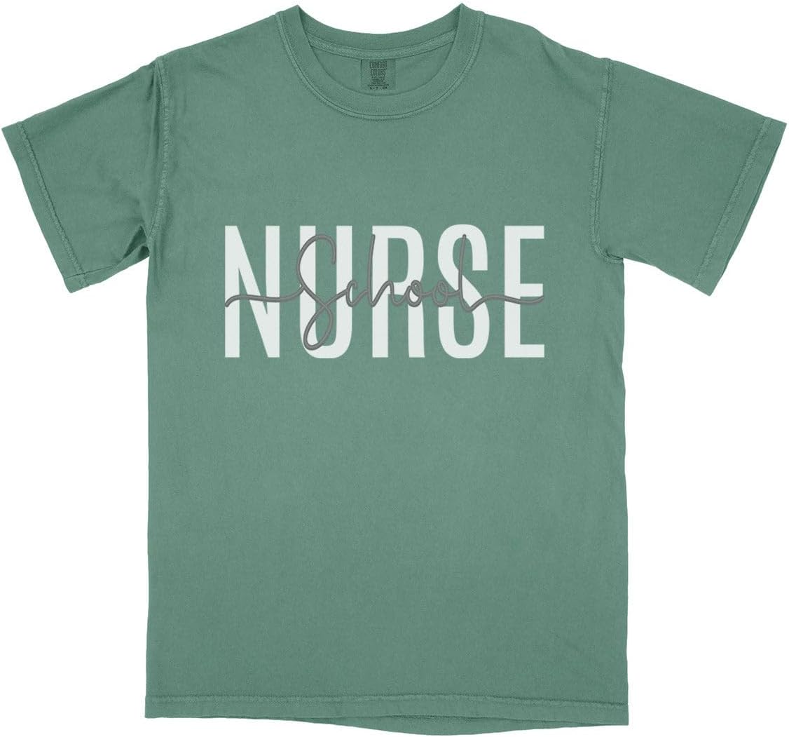 Overlay School Nurse Comfort Colors Short Sleeve Tee Unisex - Light Green