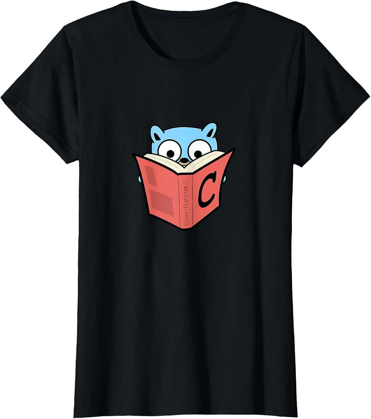 Go Developer Tee golang Cross Platform c Gopher Tshirt T-Shirt - Black
