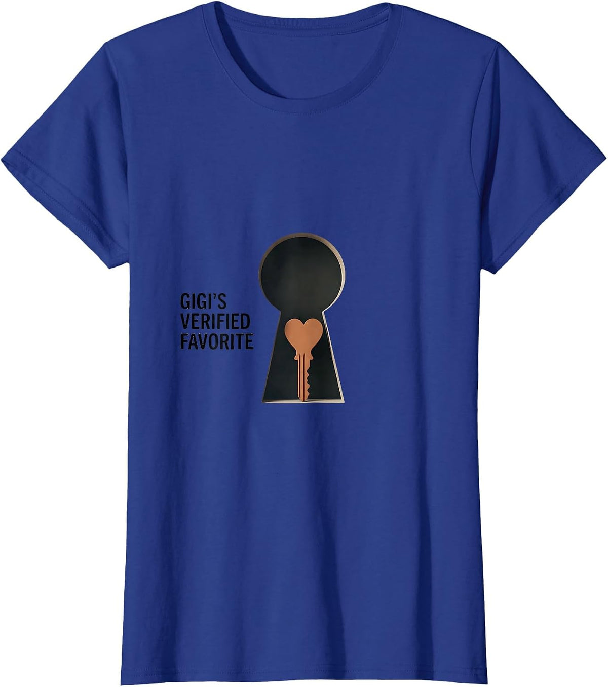 Women's Gigi's Verified Favorite Funny Grandparent Grandchild Humor T-Shirt - Royal Blue