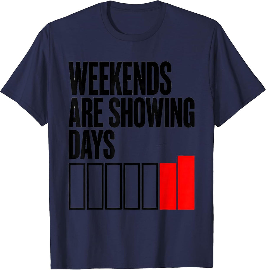 Weekends Are Showing Days Funny Realtor Real Estate Agent T-Shirt - Navy Blue