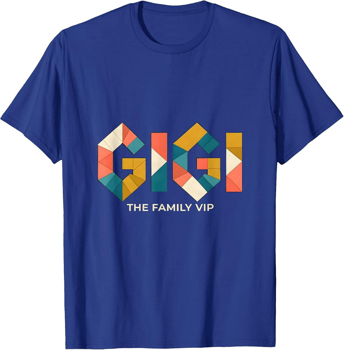 Men's I'm Gigi The Family VIP Quilt Block Patchwork Grandma Humor T-Shirt - Royal Blue