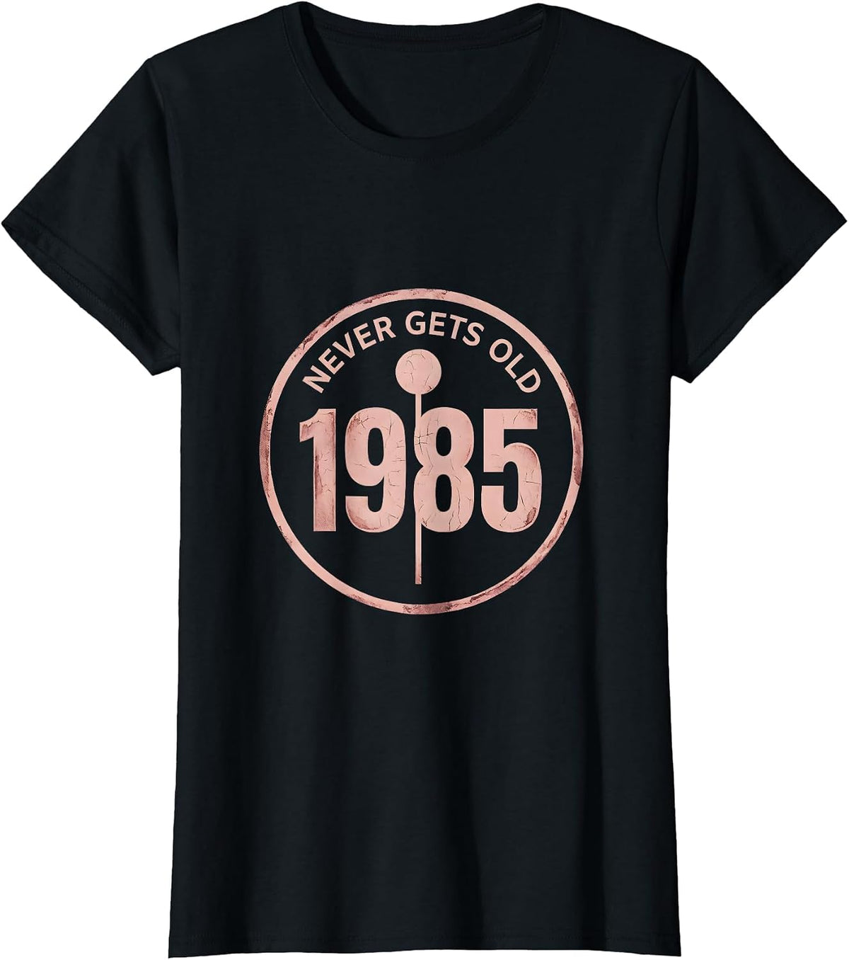 1985 Never Gets Old Vintage Birthday Design T-Shirt - Black