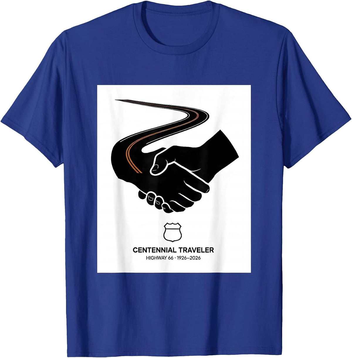 Men's Centennial Traveler Highway 66 Vintage T-Shirt - Royal Blue