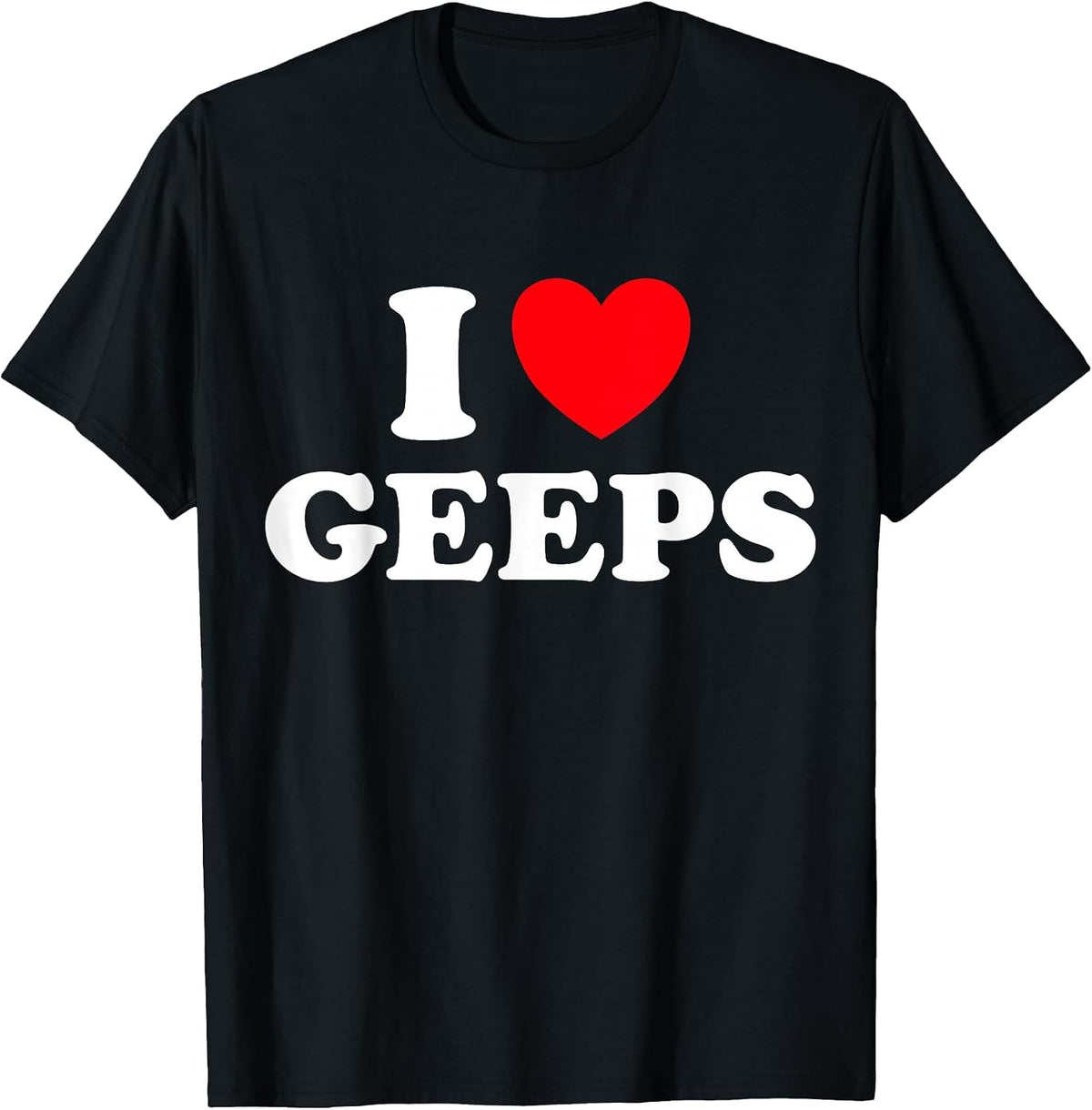 I Love Geep - Goat Sheep Mix Fan. T-Shirt - Black