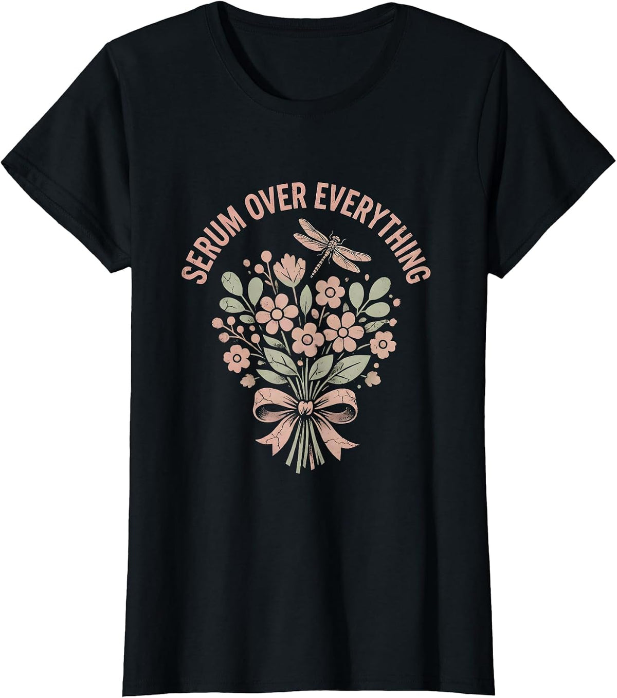 Serum Over Everything K-Beauty Fall Skincare Design T-Shirt - Black